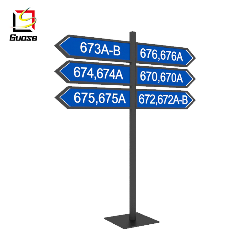 Outdoor floor stand highway indication signage