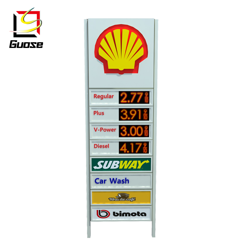 gas station led price sign